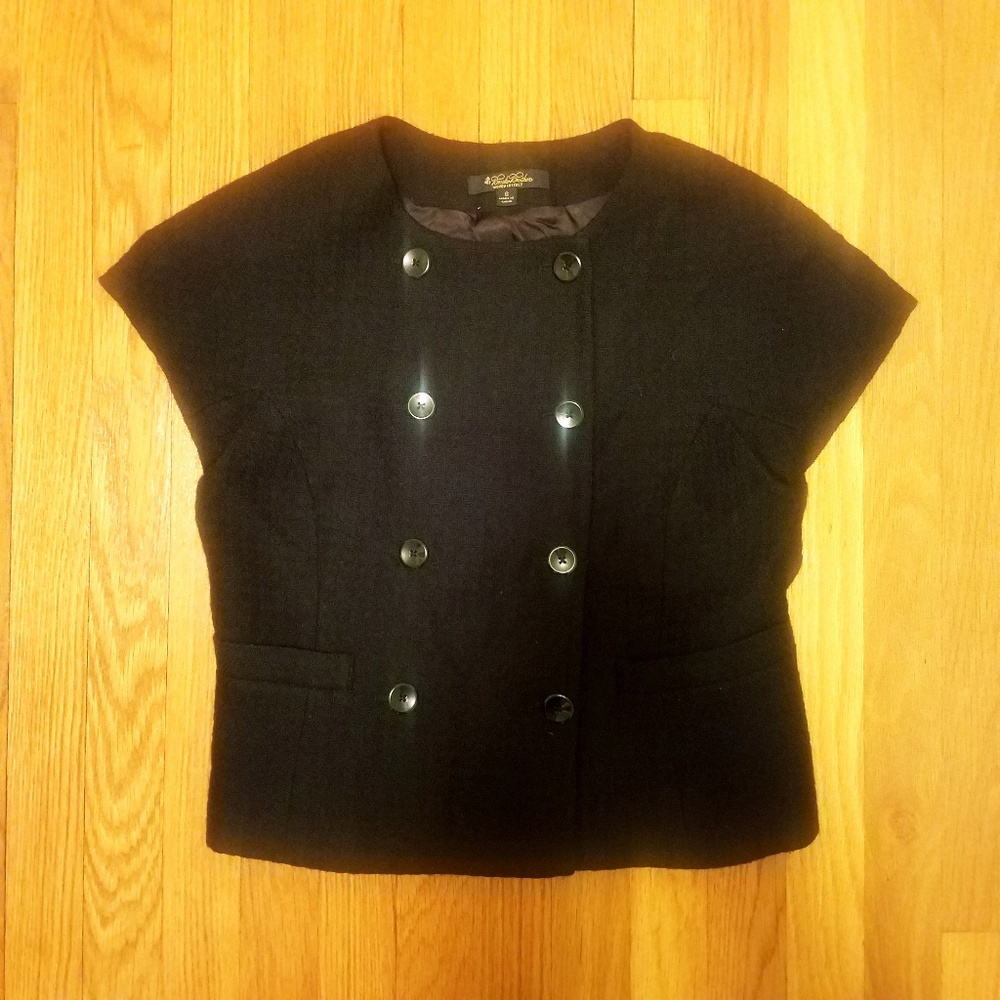 Brooks Brothers cap sleeve double breasted jacket